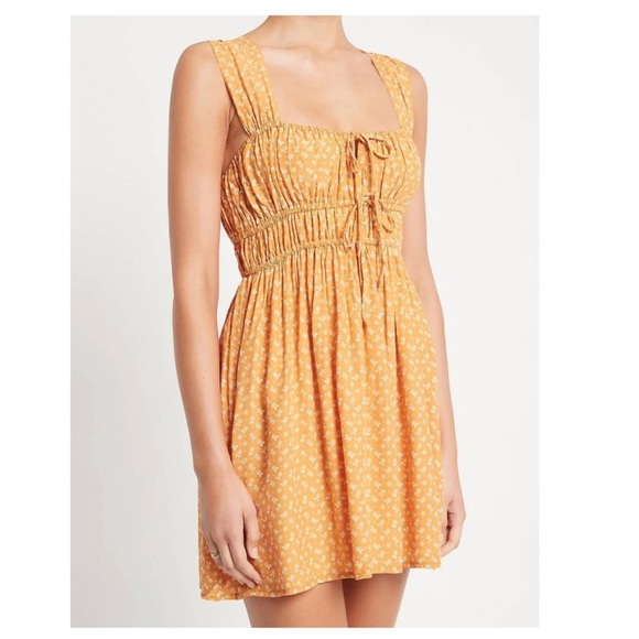 NWT Faithful The Brand Praia Mini Dress in Ermita Floral Print Milkmaid Style - Picture 3 of 10